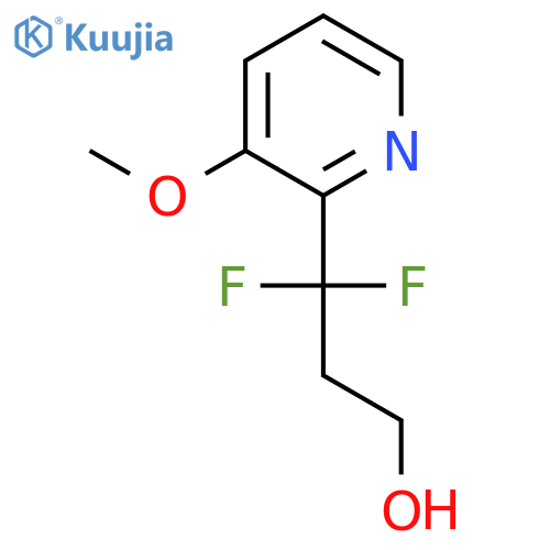 3,3-difluoro-3-(3-methoxypyridin-2-yl)propan-1-ol structure