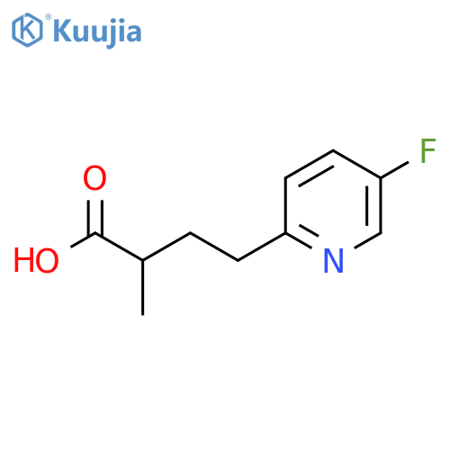 4-(5-fluoropyridin-2-yl)-2-methylbutanoic acid structure