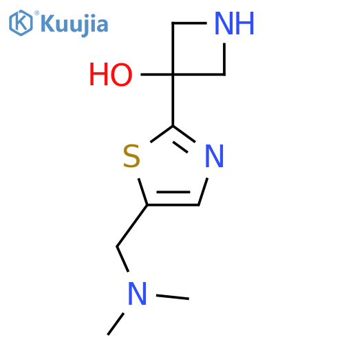 3-{5-(dimethylamino)methyl-1,3-thiazol-2-yl}azetidin-3-ol structure