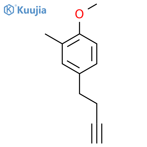 4-(but-3-yn-1-yl)-1-methoxy-2-methylbenzene structure