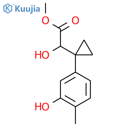 methyl 2-hydroxy-2-1-(3-hydroxy-4-methylphenyl)cyclopropylacetate structure