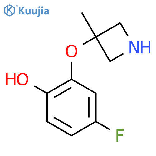4-fluoro-2-(3-methylazetidin-3-yl)oxyphenol structure
