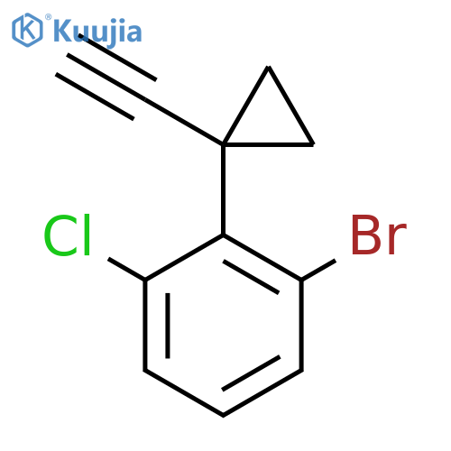 1-bromo-3-chloro-2-(1-ethynylcyclopropyl)benzene structure
