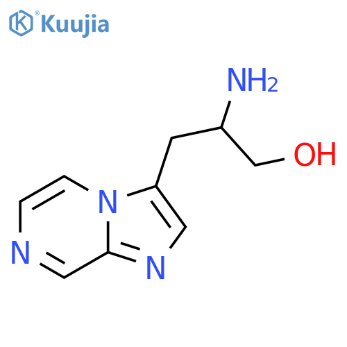 2-amino-3-{imidazo1,2-apyrazin-3-yl}propan-1-ol structure