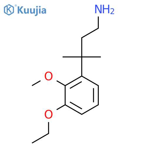 3-(3-ethoxy-2-methoxyphenyl)-3-methylbutan-1-amine structure