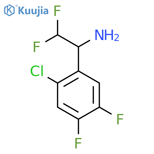 1-(2-chloro-4,5-difluorophenyl)-2,2-difluoroethan-1-amine structure