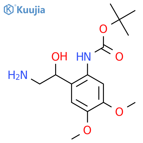 tert-butyl N-2-(2-amino-1-hydroxyethyl)-4,5-dimethoxyphenylcarbamate structure