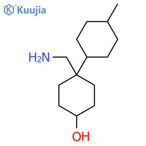 4-(aminomethyl)-4-(4-methylcyclohexyl)cyclohexan-1-ol structure