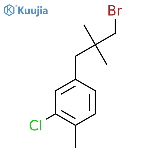 4-(3-Bromo-2,2-dimethylpropyl)-2-chloro-1-methylbenzene structure