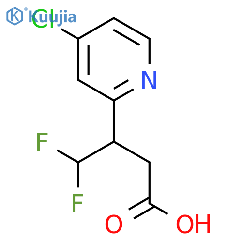 3-(4-chloropyridin-2-yl)-4,4-difluorobutanoic acid structure