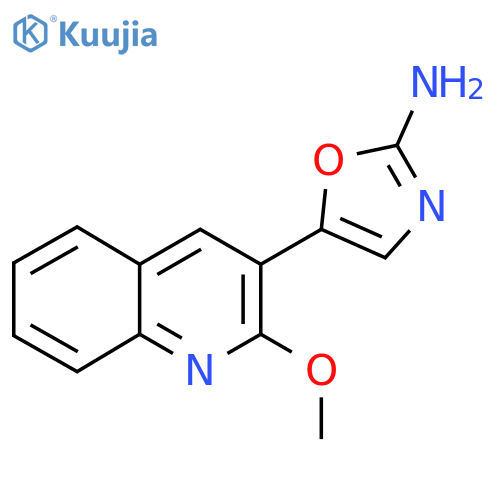 5-(2-methoxyquinolin-3-yl)-1,3-oxazol-2-amine structure