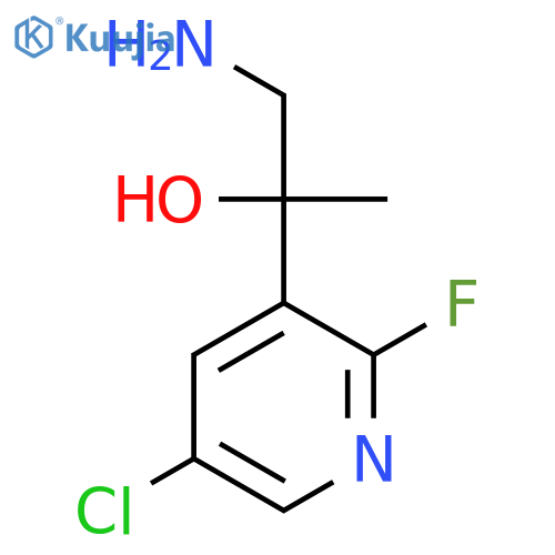 1-amino-2-(5-chloro-2-fluoropyridin-3-yl)propan-2-ol structure