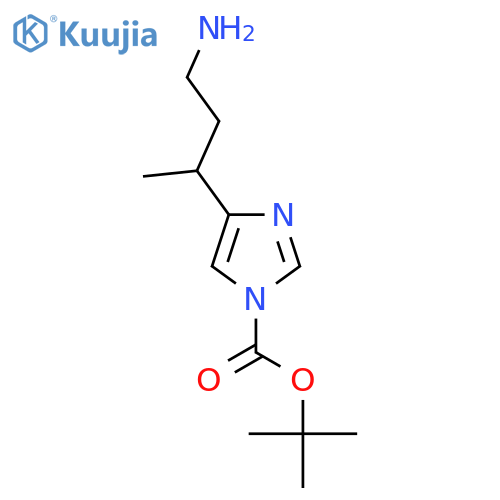 tert-butyl 4-(4-aminobutan-2-yl)-1H-imidazole-1-carboxylate structure