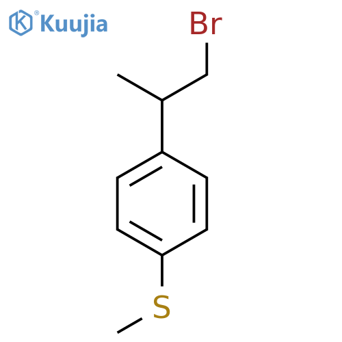 1-(1-bromopropan-2-yl)-4-(methylsulfanyl)benzene structure