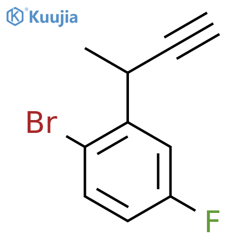 1-bromo-2-(but-3-yn-2-yl)-4-fluorobenzene structure