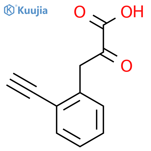 3-(2-ethynylphenyl)-2-oxopropanoic acid structure