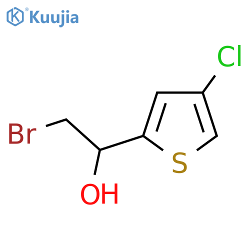 2-bromo-1-(4-chlorothiophen-2-yl)ethan-1-ol structure