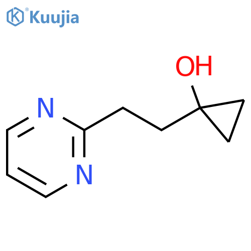 1-2-(pyrimidin-2-yl)ethylcyclopropan-1-ol structure