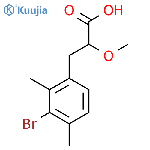 3-(3-bromo-2,4-dimethylphenyl)-2-methoxypropanoic acid structure