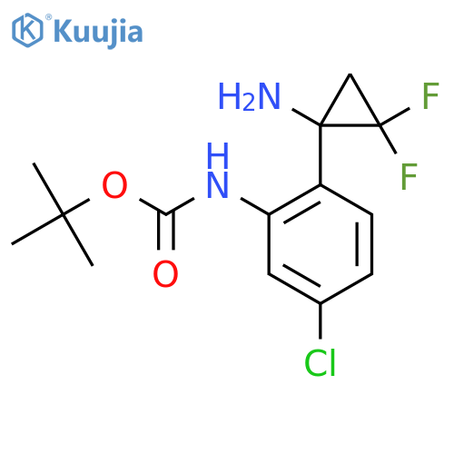 tert-butyl N-2-(1-amino-2,2-difluorocyclopropyl)-5-chlorophenylcarbamate structure