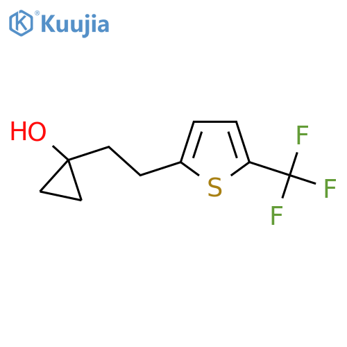 1-{2-5-(trifluoromethyl)thiophen-2-ylethyl}cyclopropan-1-ol structure