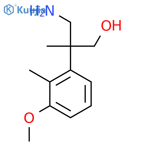 3-amino-2-(3-methoxy-2-methylphenyl)-2-methylpropan-1-ol structure