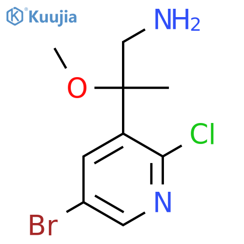 2-(5-bromo-2-chloropyridin-3-yl)-2-methoxypropan-1-amine structure