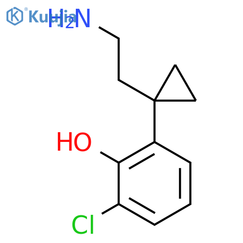 2-1-(2-aminoethyl)cyclopropyl-6-chlorophenol structure