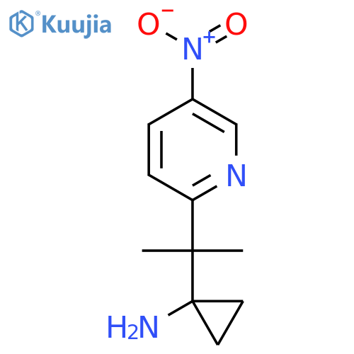 1-2-(5-nitropyridin-2-yl)propan-2-ylcyclopropan-1-amine structure