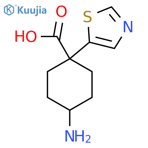 4-amino-1-(1,3-thiazol-5-yl)cyclohexane-1-carboxylic acid structure