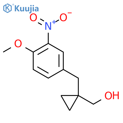 {1-(4-methoxy-3-nitrophenyl)methylcyclopropyl}methanol structure