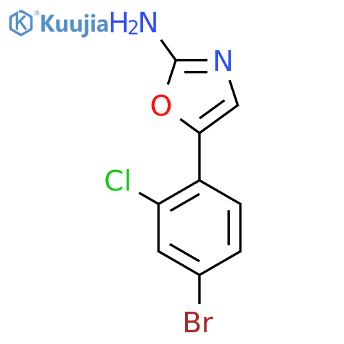 5-(4-bromo-2-chlorophenyl)-1,3-oxazol-2-amine structure