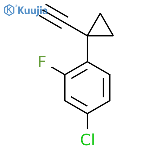 4-chloro-1-(1-ethynylcyclopropyl)-2-fluorobenzene structure