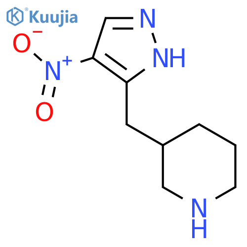 3-(4-nitro-1H-pyrazol-3-yl)methylpiperidine structure