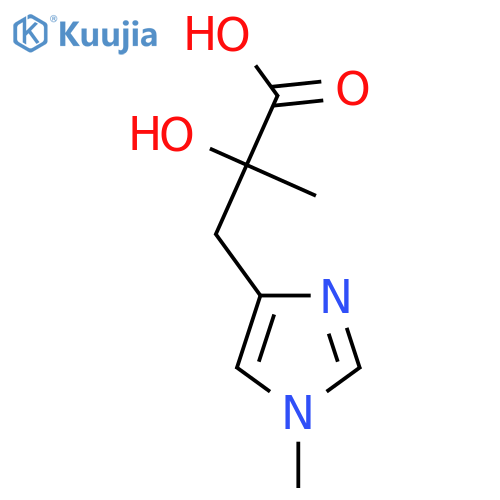 2-hydroxy-2-methyl-3-(1-methyl-1H-imidazol-4-yl)propanoic acid structure