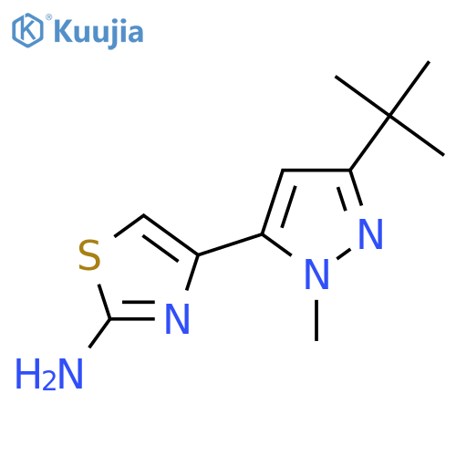 4-(3-tert-butyl-1-methyl-1H-pyrazol-5-yl)-1,3-thiazol-2-amine structure