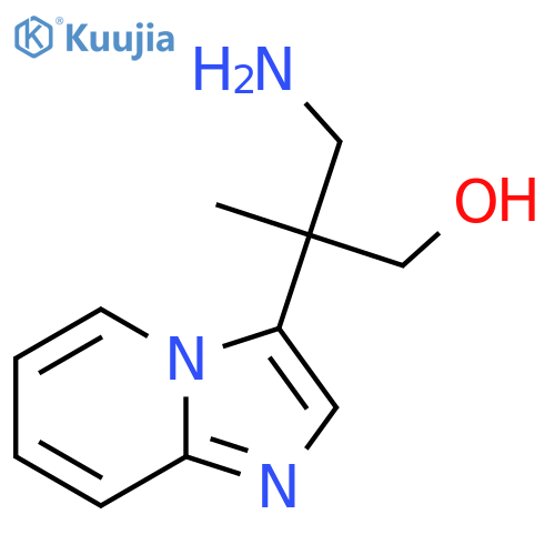 3-amino-2-{imidazo1,2-apyridin-3-yl}-2-methylpropan-1-ol structure