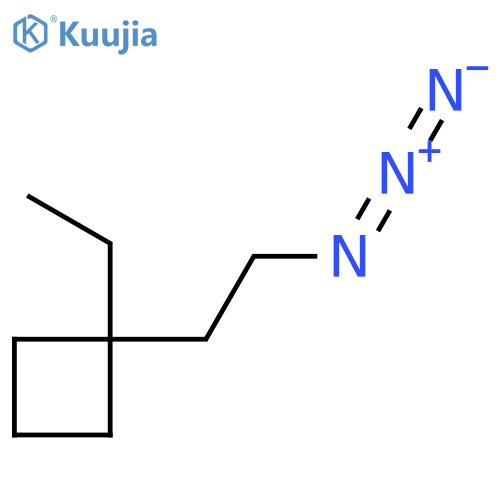 1-(2-azidoethyl)-1-ethylcyclobutane structure
