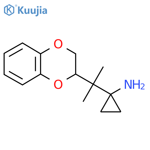 1-2-(2,3-dihydro-1,4-benzodioxin-2-yl)propan-2-ylcyclopropan-1-amine structure