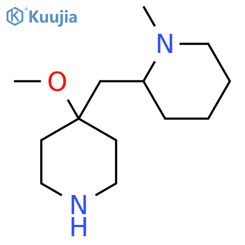 4-methoxy-4-(1-methylpiperidin-2-yl)methylpiperidine structure