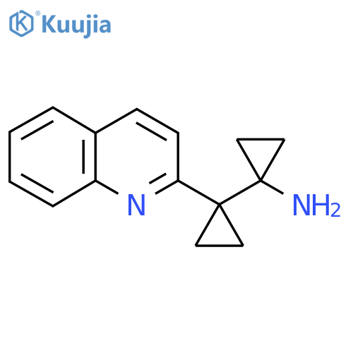 1-1-(quinolin-2-yl)cyclopropylcyclopropan-1-amine structure
