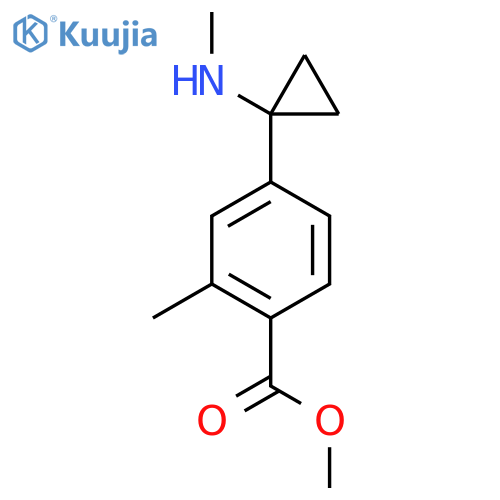 methyl 2-methyl-4-1-(methylamino)cyclopropylbenzoate structure