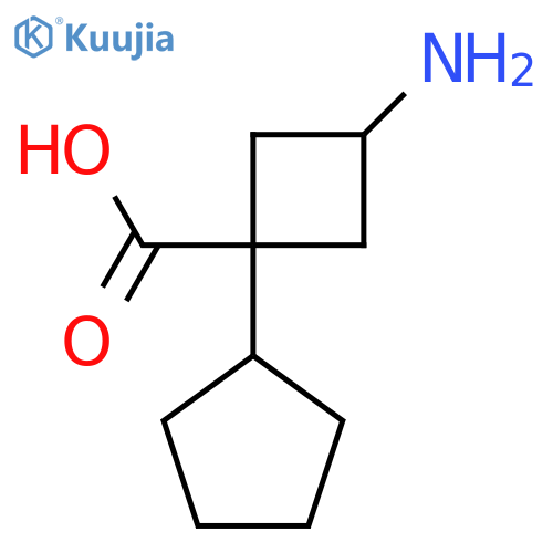 3-amino-1-cyclopentylcyclobutane-1-carboxylic acid structure