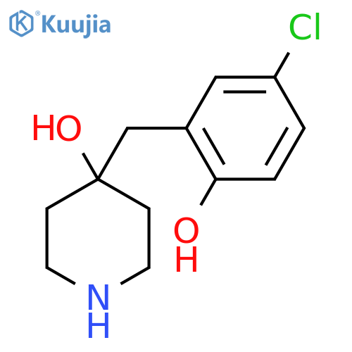 4-(5-chloro-2-hydroxyphenyl)methylpiperidin-4-ol structure