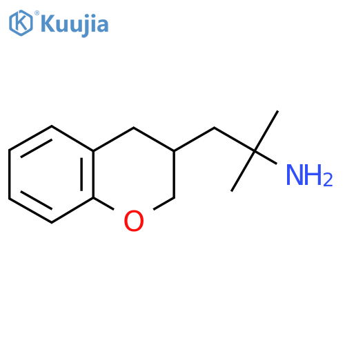 1-(3,4-dihydro-2H-1-benzopyran-3-yl)-2-methylpropan-2-amine structure