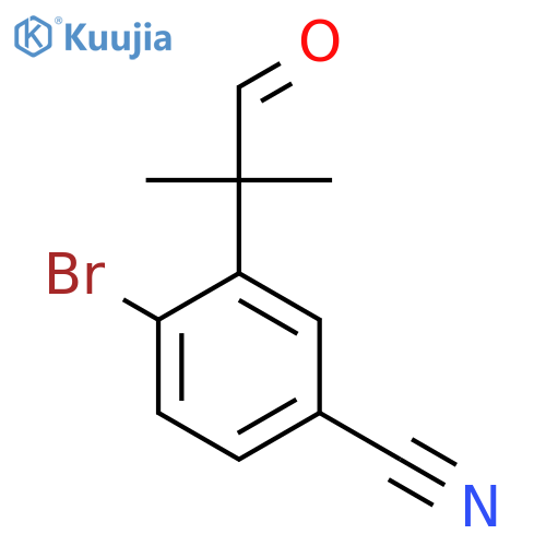 4-bromo-3-(2-methyl-1-oxopropan-2-yl)benzonitrile structure