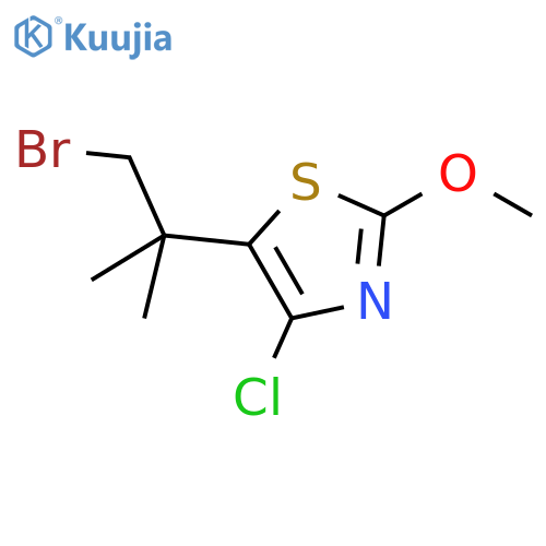 5-(1-bromo-2-methylpropan-2-yl)-4-chloro-2-methoxy-1,3-thiazole structure