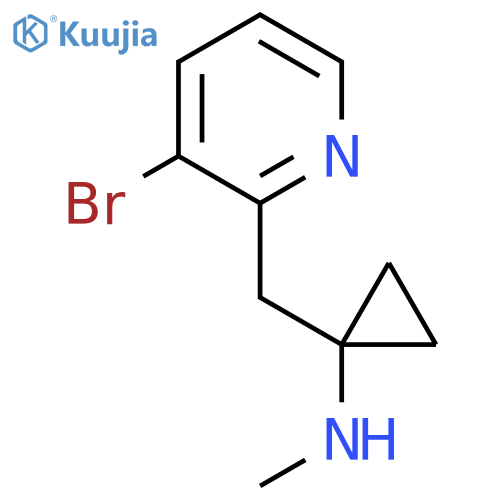 1-(3-bromopyridin-2-yl)methyl-N-methylcyclopropan-1-amine structure