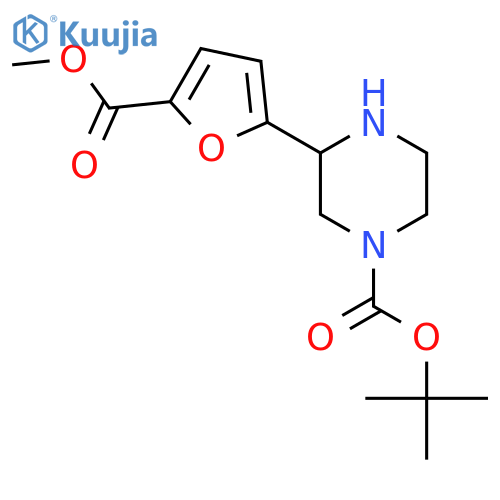 tert-butyl 3-5-(methoxycarbonyl)furan-2-ylpiperazine-1-carboxylate structure