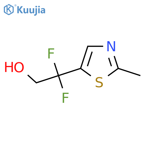 2,2-difluoro-2-(2-methyl-1,3-thiazol-5-yl)ethan-1-ol structure